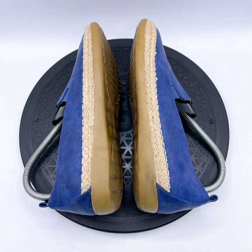 Beacon Womens Terri Faux Leather Slip On Espadrilles shoes size 8.5